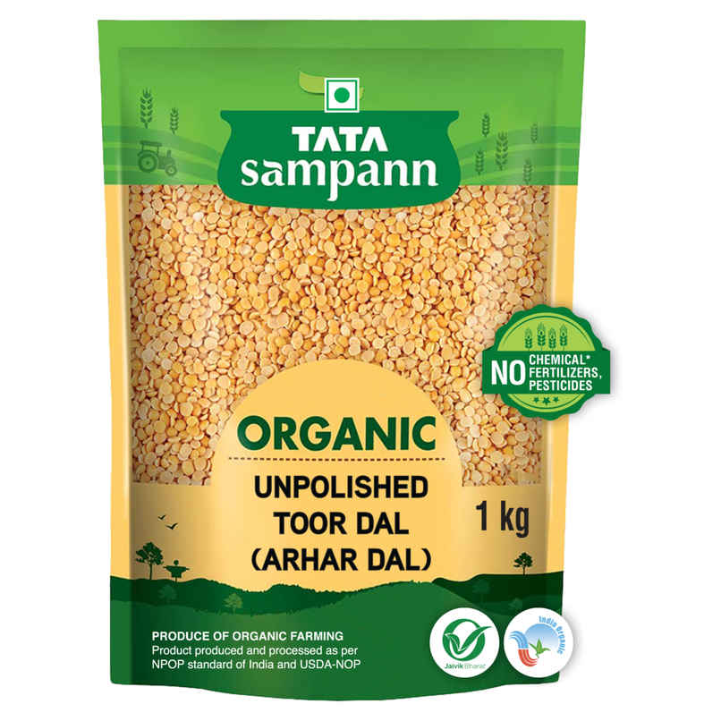 Tata Sampann Organic Unpolished Toor Dal (Arhar Dal) Share.svg